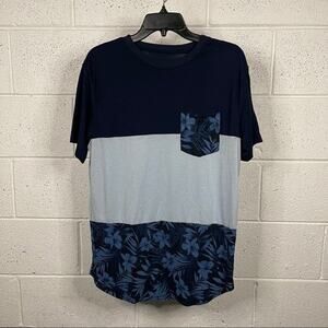 Edgar + Ash Mens Size M Colorblock Pocket Tee T-Shirt Short Sleeve Beach Casual